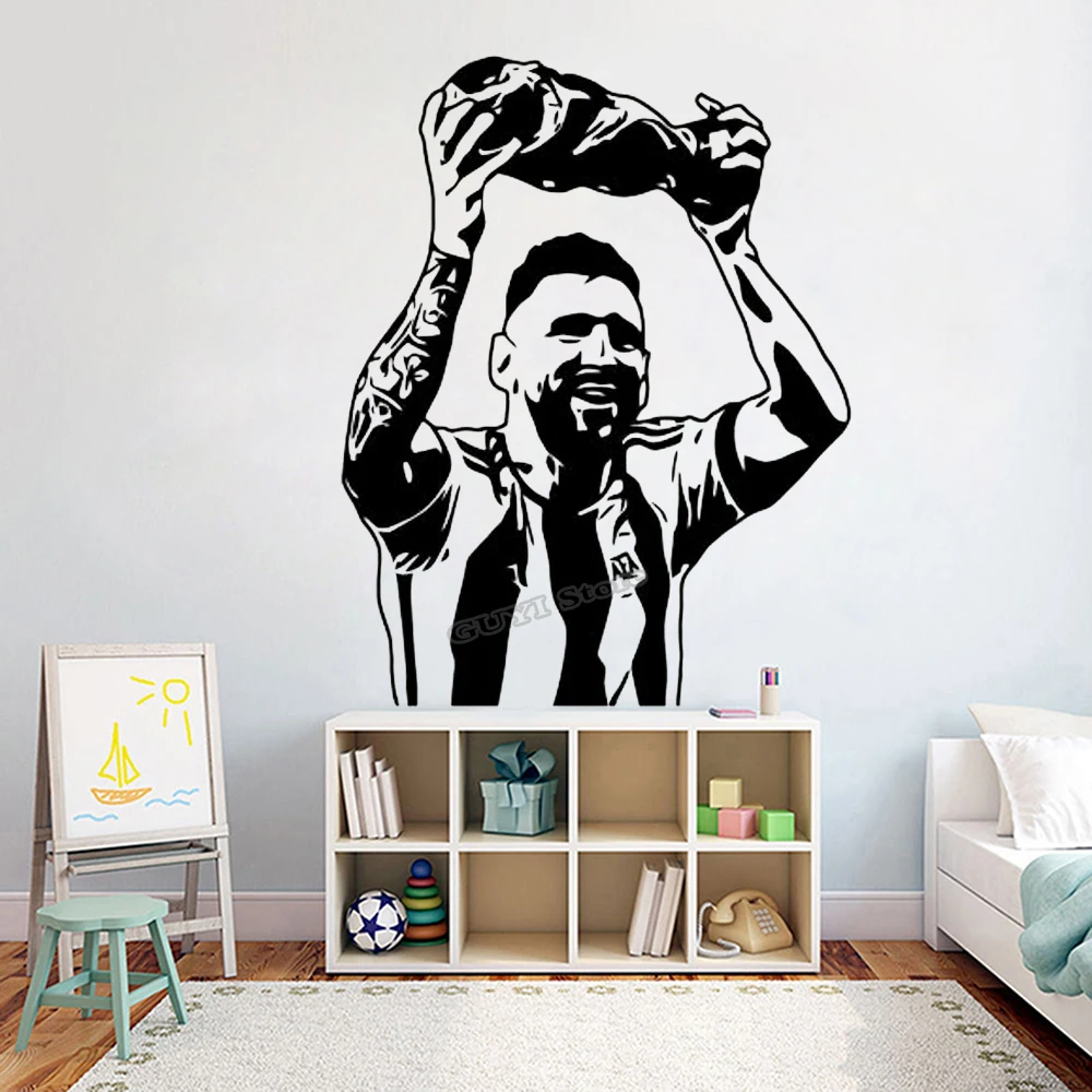 Baby Nursery Wall Decals - Messi Wall Sticker Vinyl Decal Football