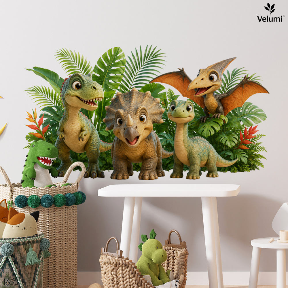 Baby Nursery Wall Decals - Cute 3D Dinosaur Wall Stickers Kids