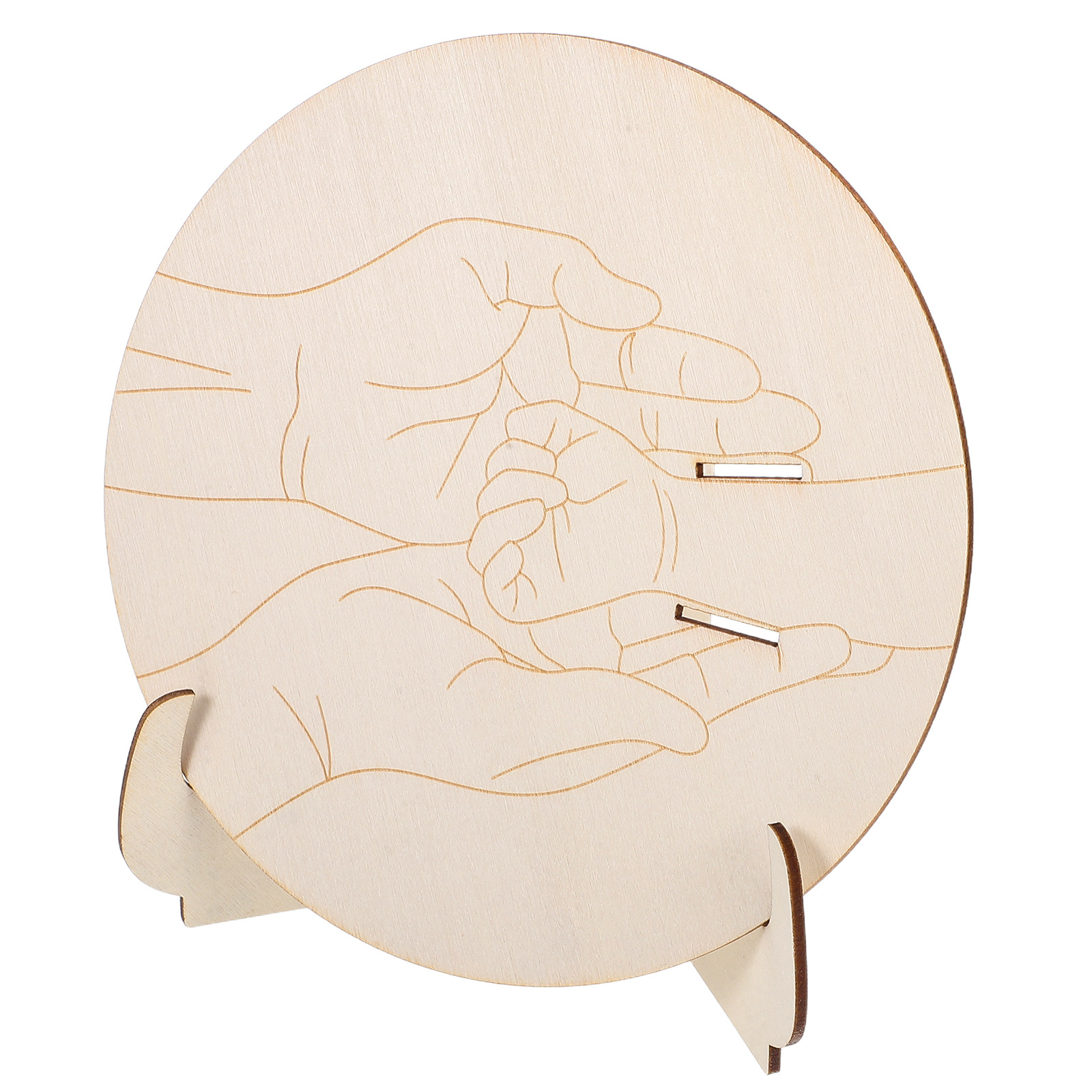 1Set Engraved Round Wooden Bab - Baby Nursery Keepsake review and price