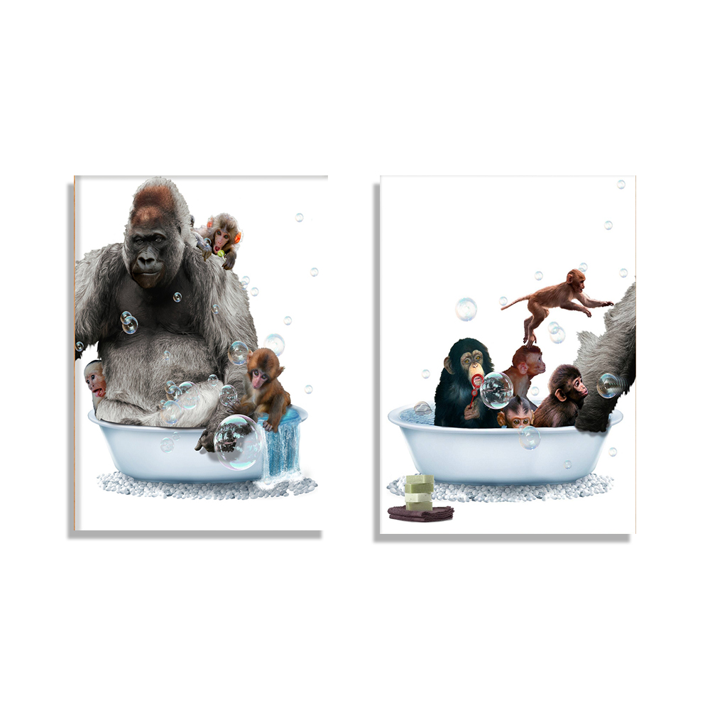 Gorilla Nursery Tub Print, Bab - Baby Nursery Zoo Animals review and price