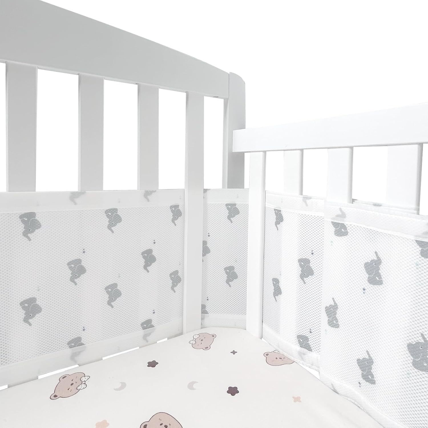 2Pcs Set Breathable Mesh Crib  - Baby Nursery Sale review and price