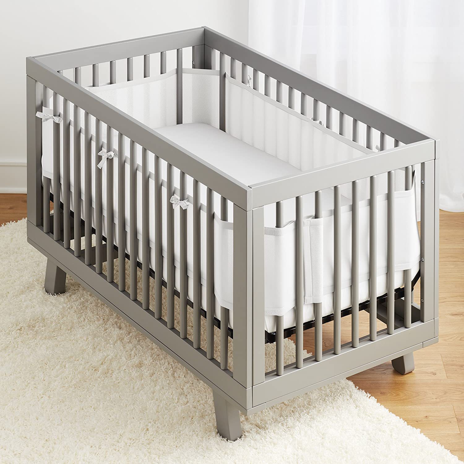 2Pcs Set Breathable Mesh Crib  - Baby Nursery Sale review and price