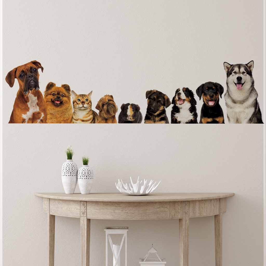 C30# 9 Cute Cats And Dogs Wall - Baby Nursery Wall Decals review and price