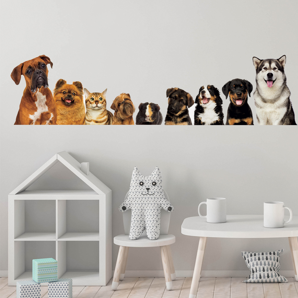 C30# 9 Cute Cats And Dogs Wall - Baby Nursery Wall Decals review and price