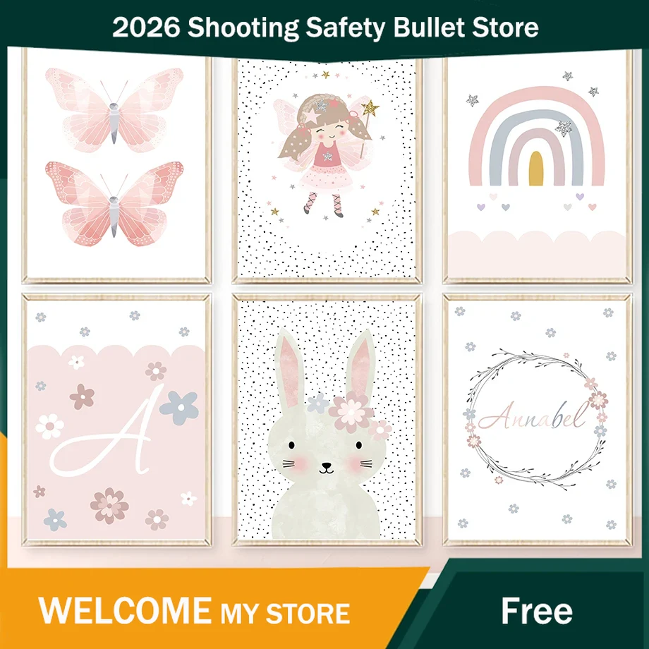 Cute Girl Rabbit Flower Butter - Baby Nursery Pictures review and price