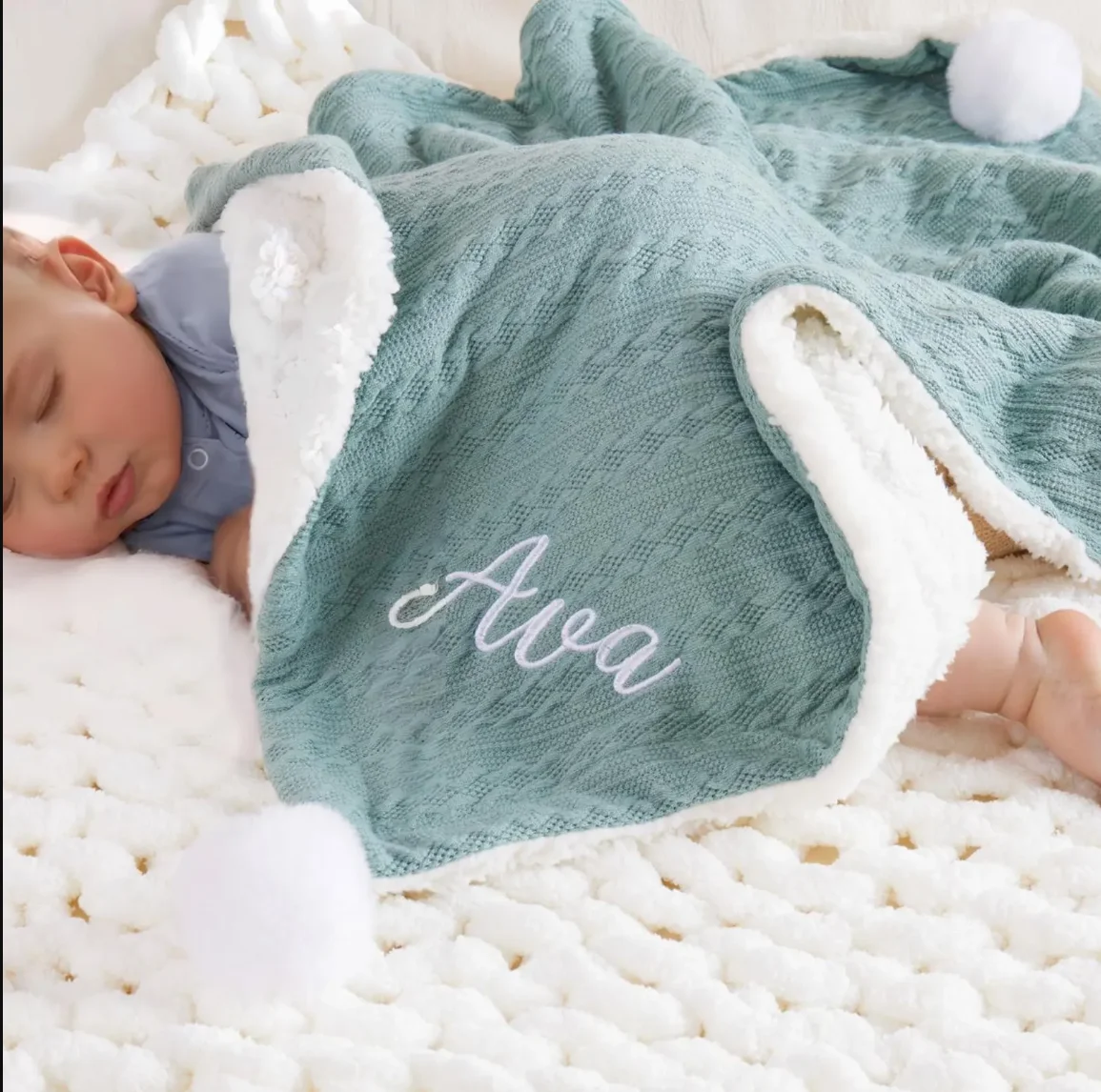 Personalized Baby Blanket with - Baby Nursery Embroidery review and price