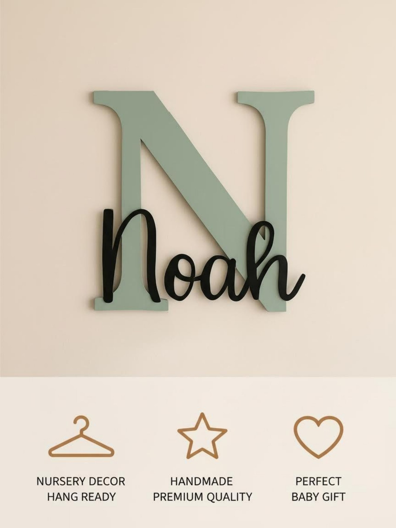 Custom Name Cloud Shaped Woode - Baby Nursery Keepsake review and price