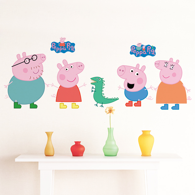 Cartoon Peppa Pig Wall Sticker - Baby Nursery Wall Decals review and price