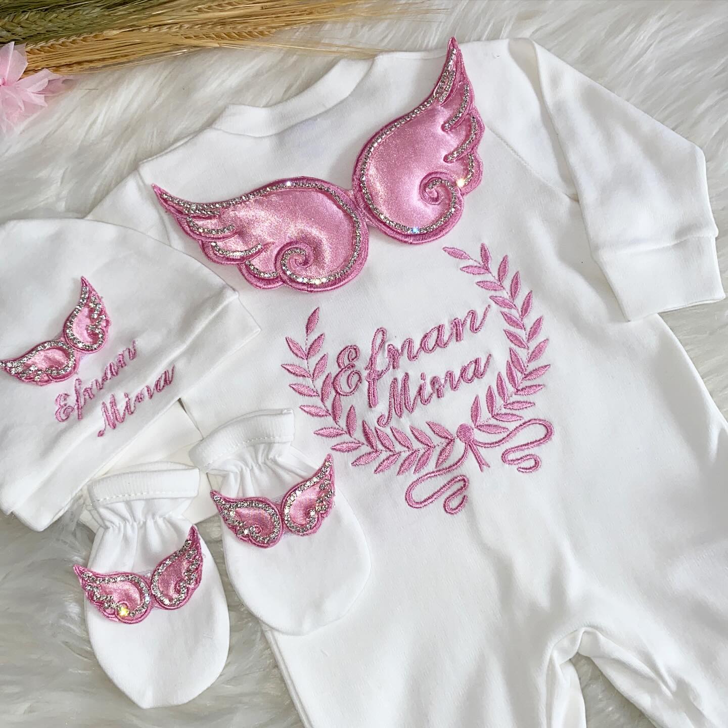 Dollbling 3pcs Embroidery Name - Baby Nursery Sale review and price