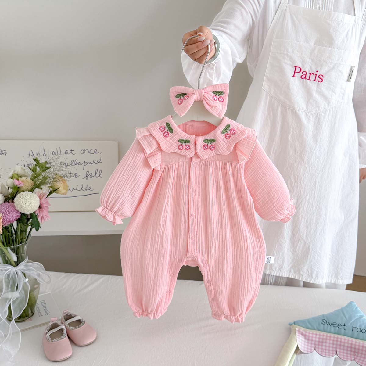 Newborn Baby Girls Spring Autu - Baby Nursery Embroidery review and price