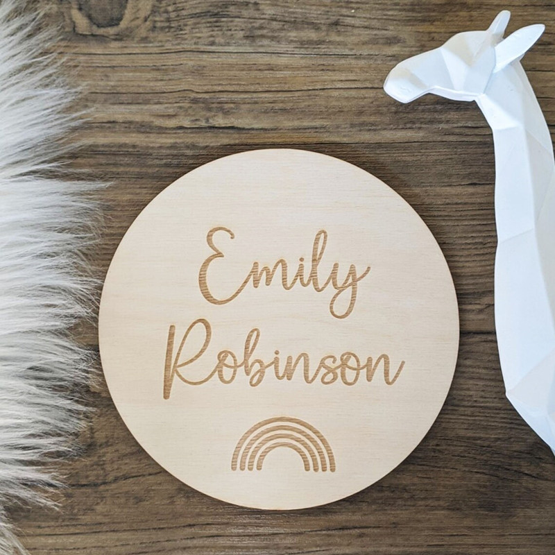 Engraved wood Nursery name sig - Baby Nursery Keepsake review and price
