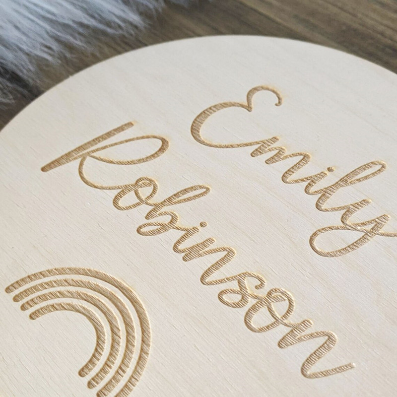 Engraved wood Nursery name sig - Baby Nursery Keepsake review and price