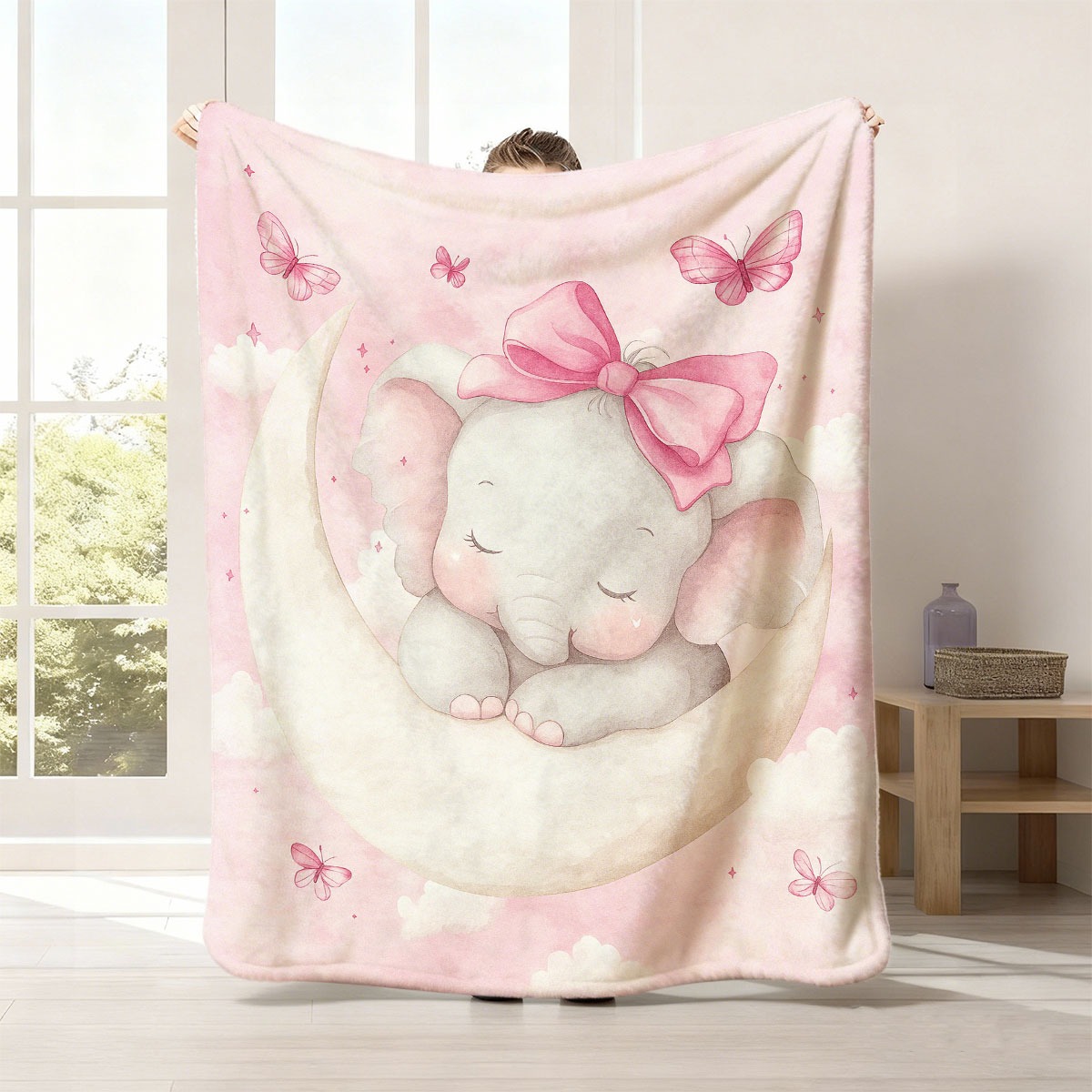 Plush Baby Elephant Moon Blank - Baby Nursery Keepsake review and price