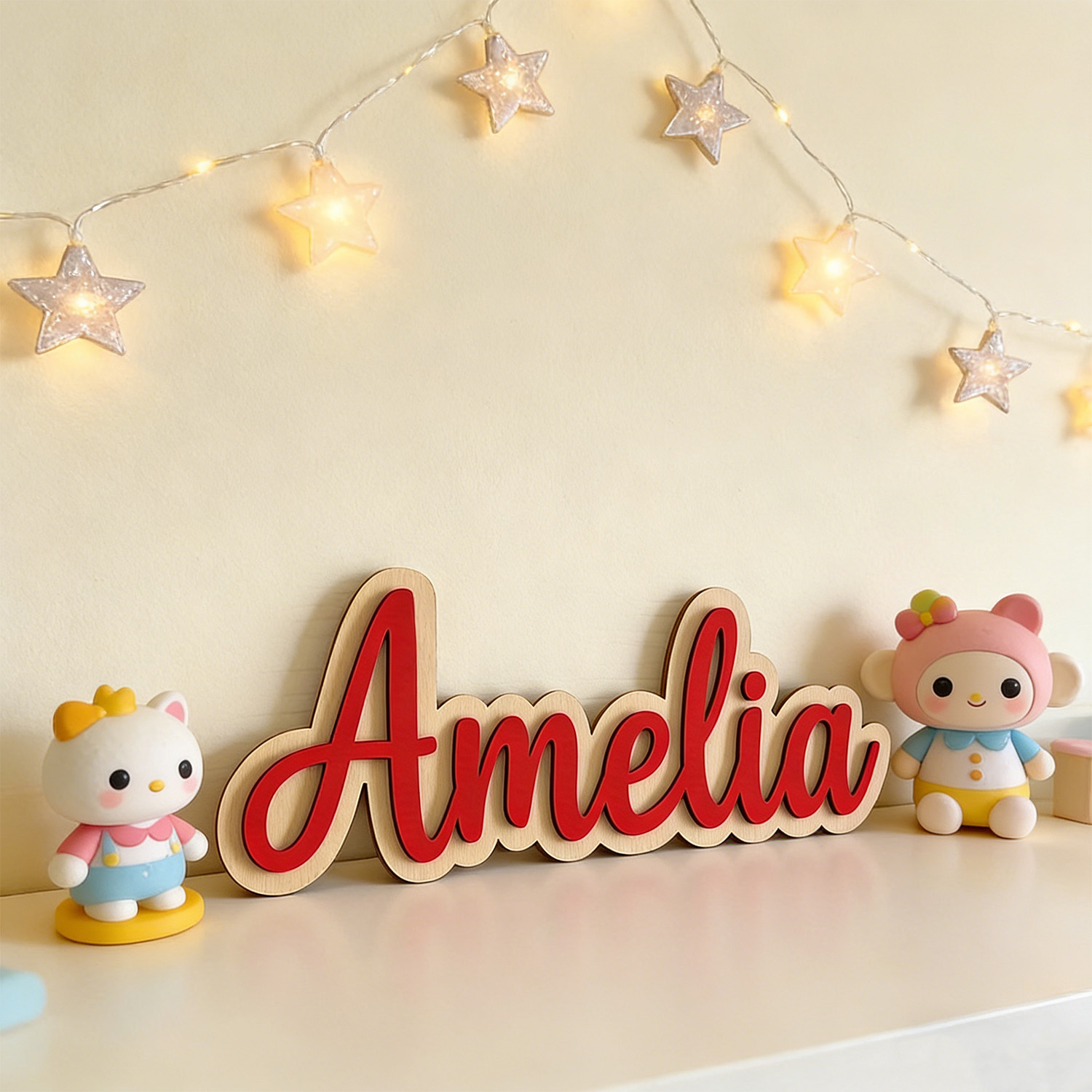 1pc Customized Double-layer Wo - Baby Nursery Ornaments review and price