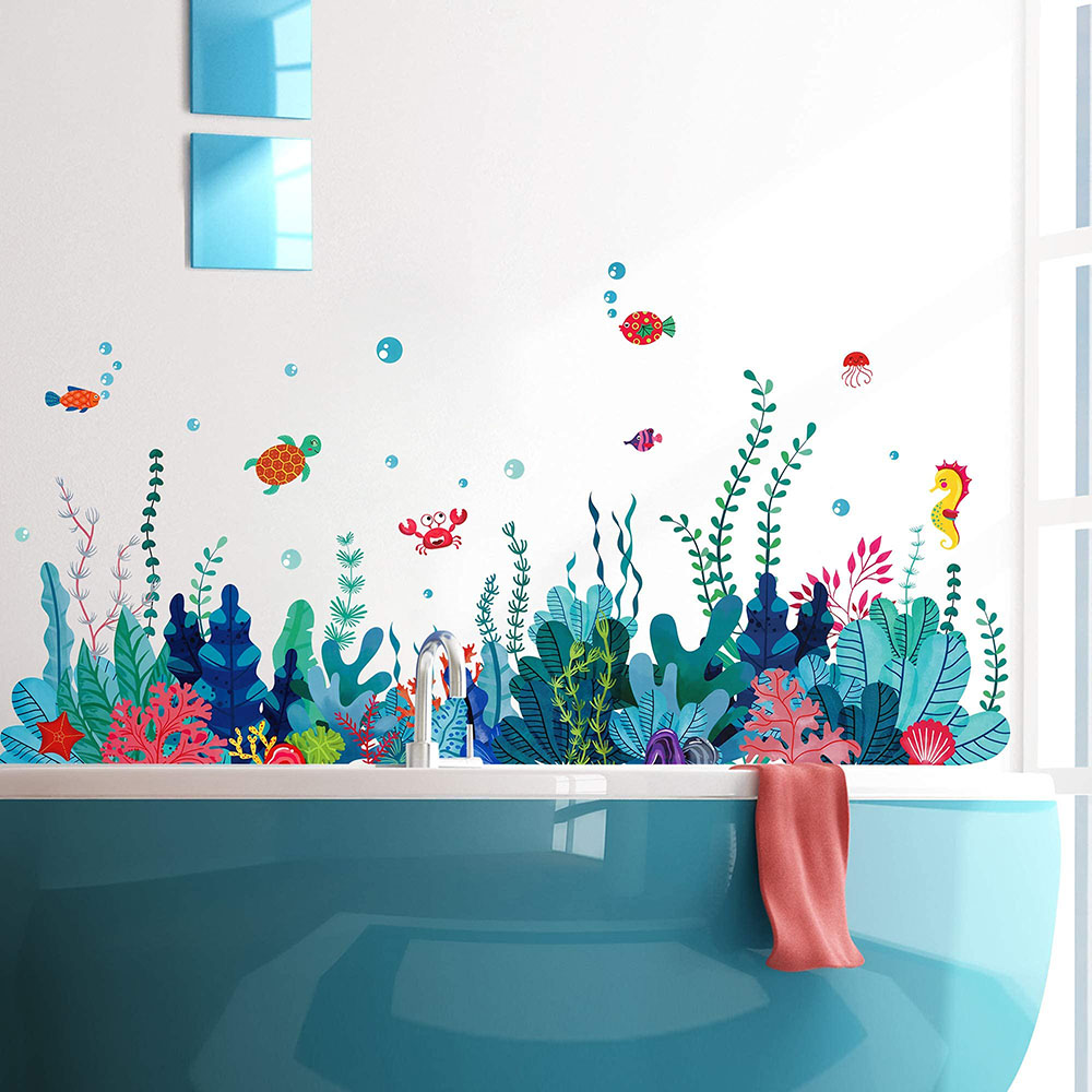 Large Under The Sea Grass Wall - Baby Nursery Under The Sea review and price