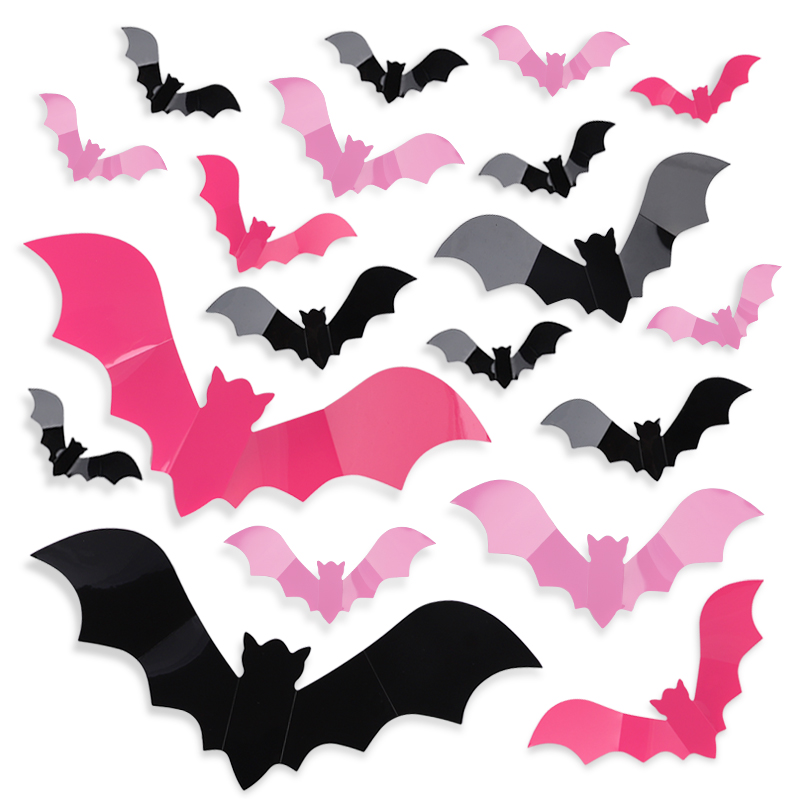 24/48Pcs Halloween Pink Bats W - Baby Nursery Wall Decals review and price