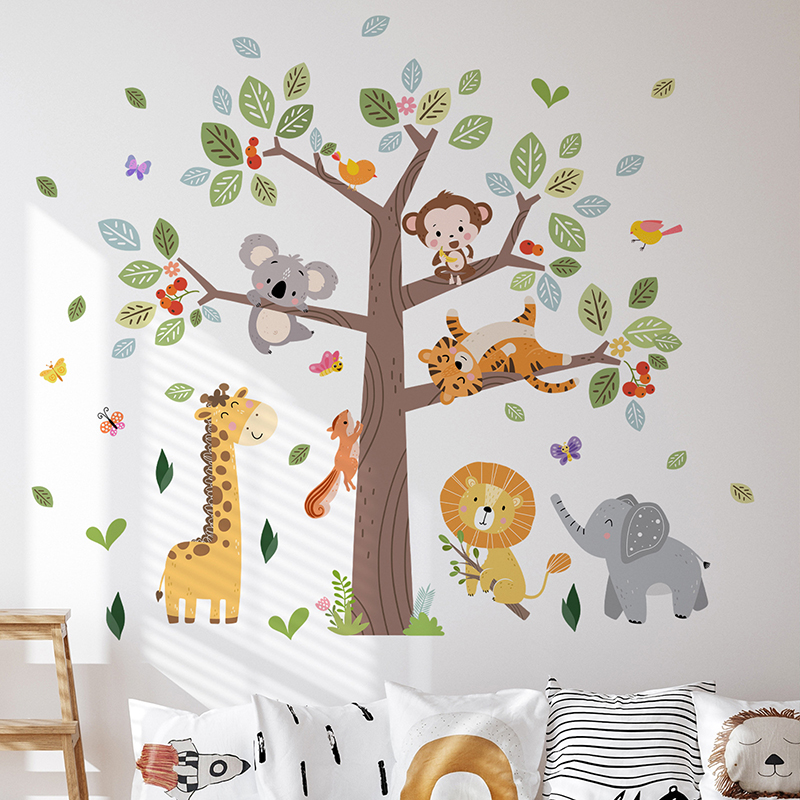 Large Jungle Animal Wall Stick - Baby Nursery Zoo Animals review and price