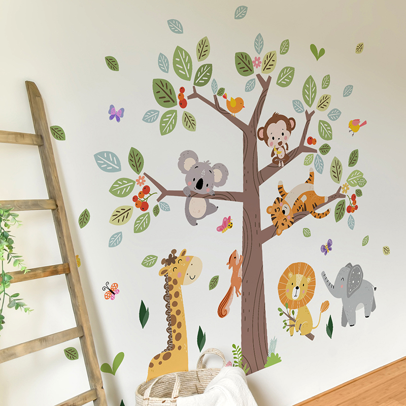 Large Jungle Animal Wall Stick - Baby Nursery Zoo Animals review and price