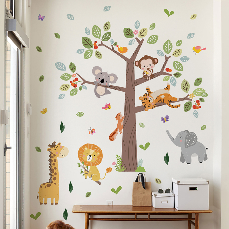 Large Jungle Animal Wall Stick - Baby Nursery Zoo Animals review and price