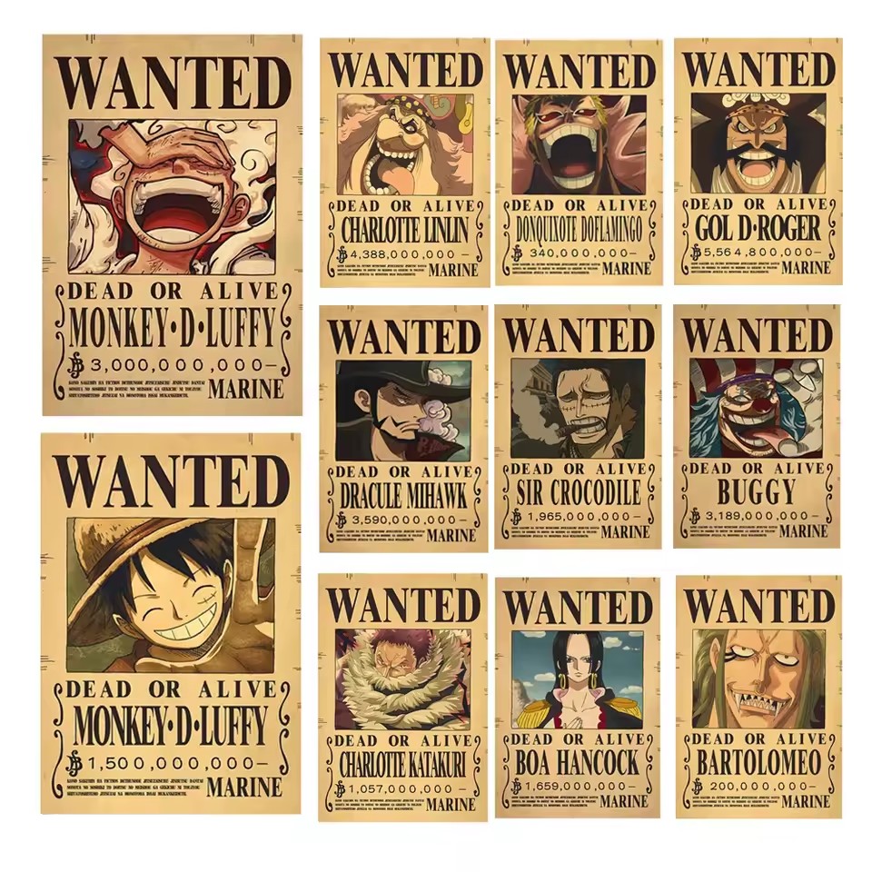 Anime One Piece Bounty Wanted  - Baby Nursery Wall Decals review and price