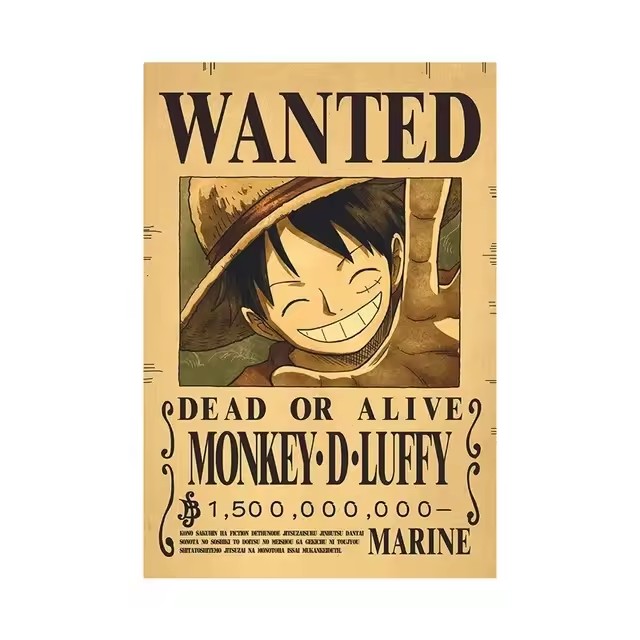 Anime One Piece Bounty Wanted  - Baby Nursery Wall Decals review and price