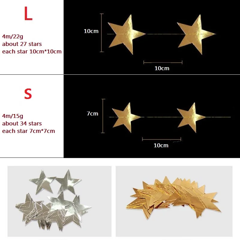 4M Star Garland  10cm Paper St - Baby Nursery Ornaments review and price