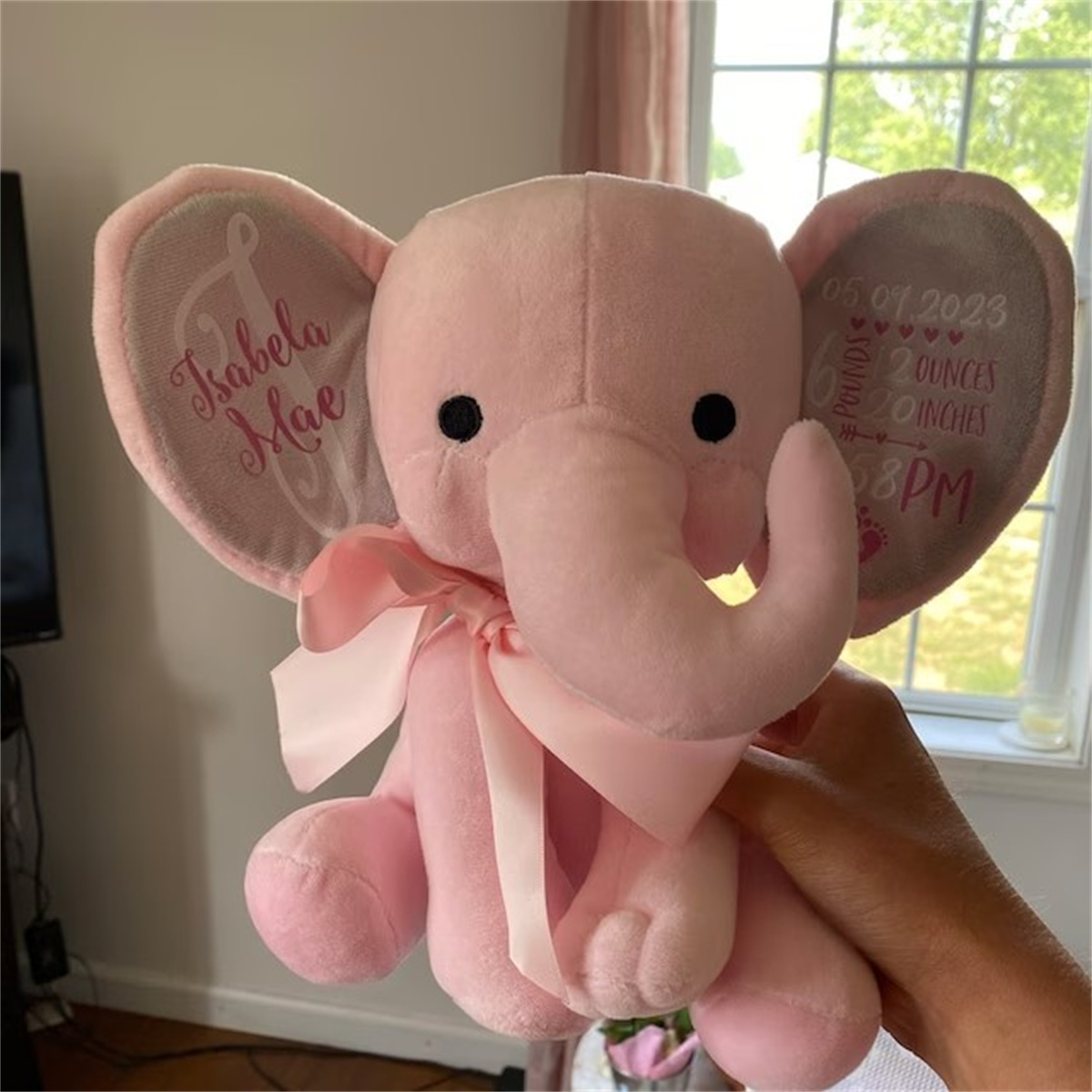 Custom Birth Stats Elephant Pl - Baby Nursery Keepsake review and price
