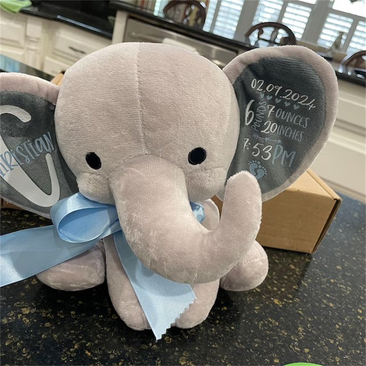 Custom Birth Stats Elephant Pl - Baby Nursery Keepsake review and price
