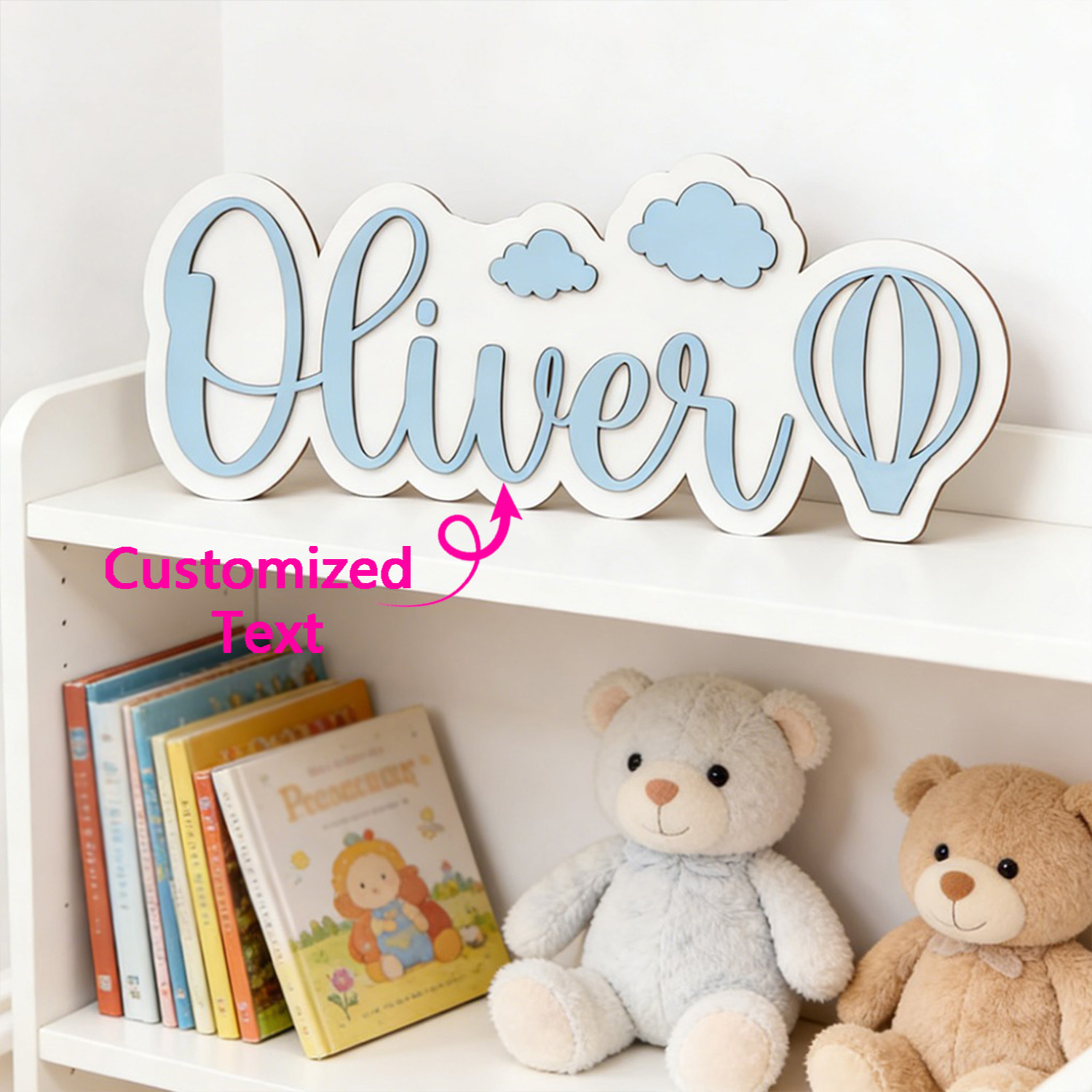 Personalized Hot Air Balloon & - Baby Nursery Toy review and price