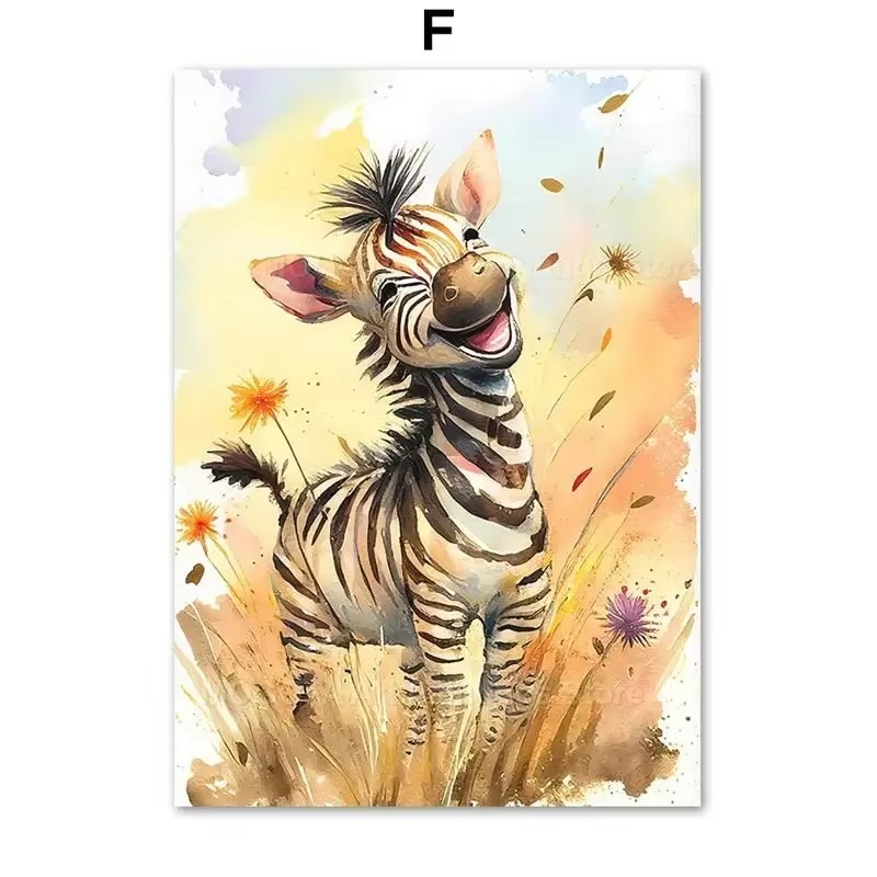 Watercolor Lion Giraffe Tiger  - Baby Nursery Pictures review and price
