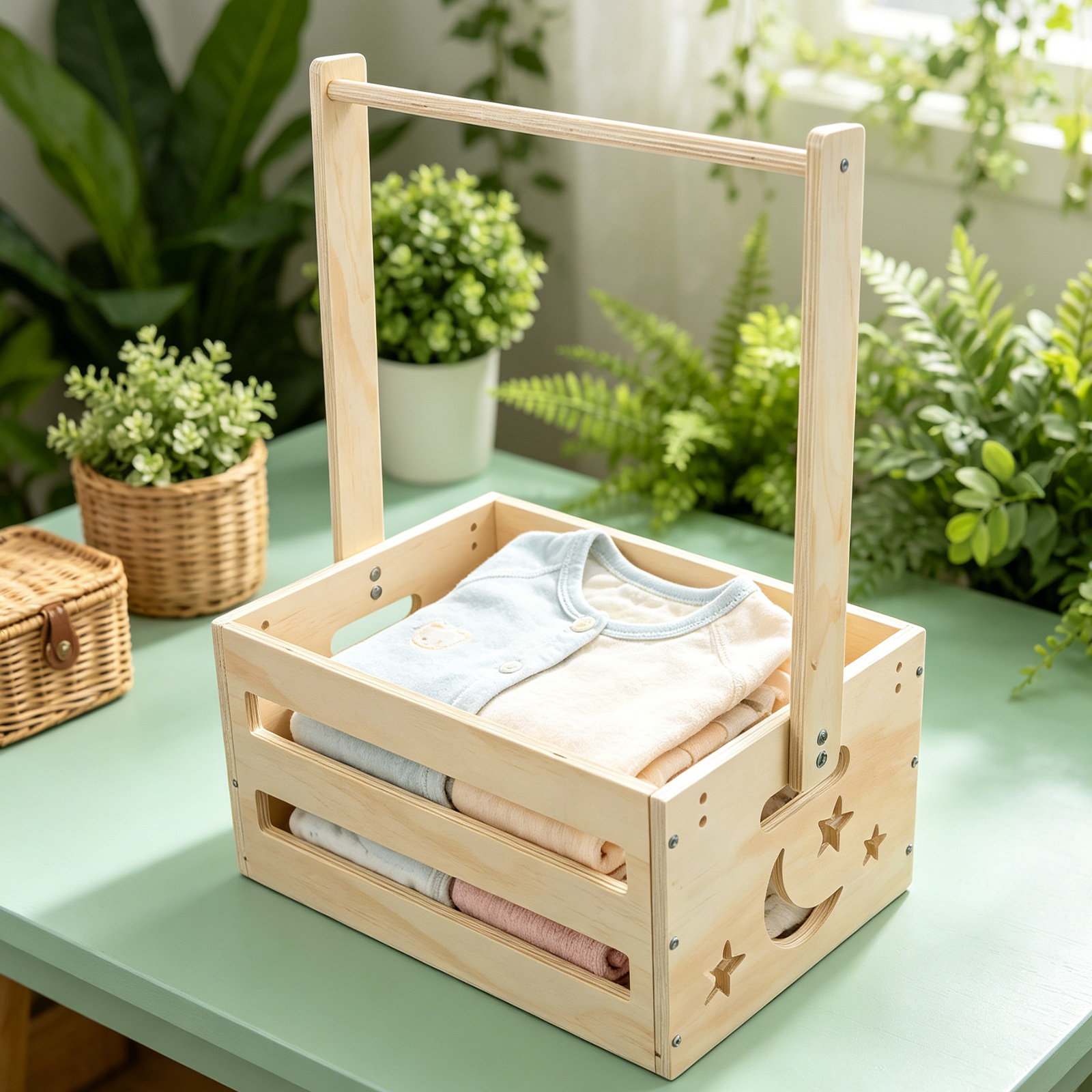 Portable Wood Laundry Hamper B - Baby Nursery Closet Organization review and price