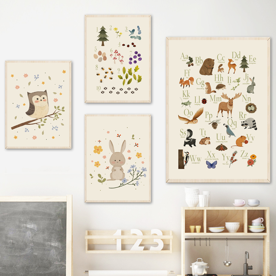 1pc frameless Cute Rabbit Fox  - Baby Nursery Pictures review and price