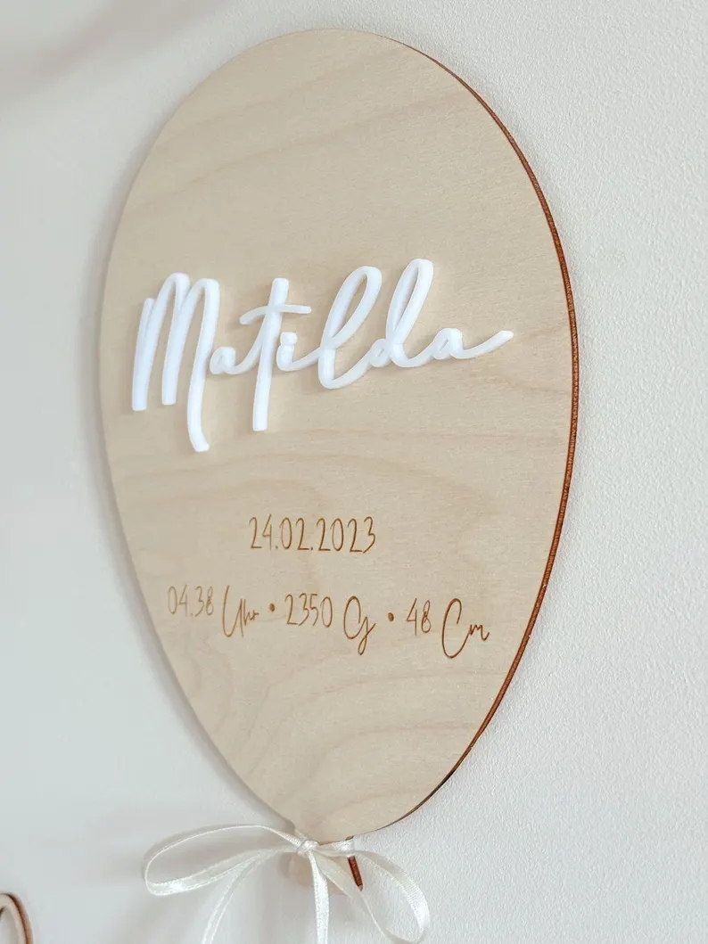 Personalised Baby Name Balloon - Baby Nursery Keepsake review and price