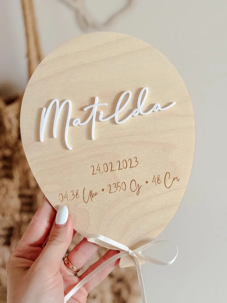 Personalised Baby Name Balloon - Baby Nursery Keepsake review and price