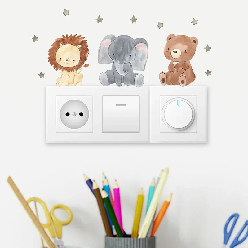 1/2/4/6set Cartoon Animals Wal - Baby Nursery Wall Decals review and price