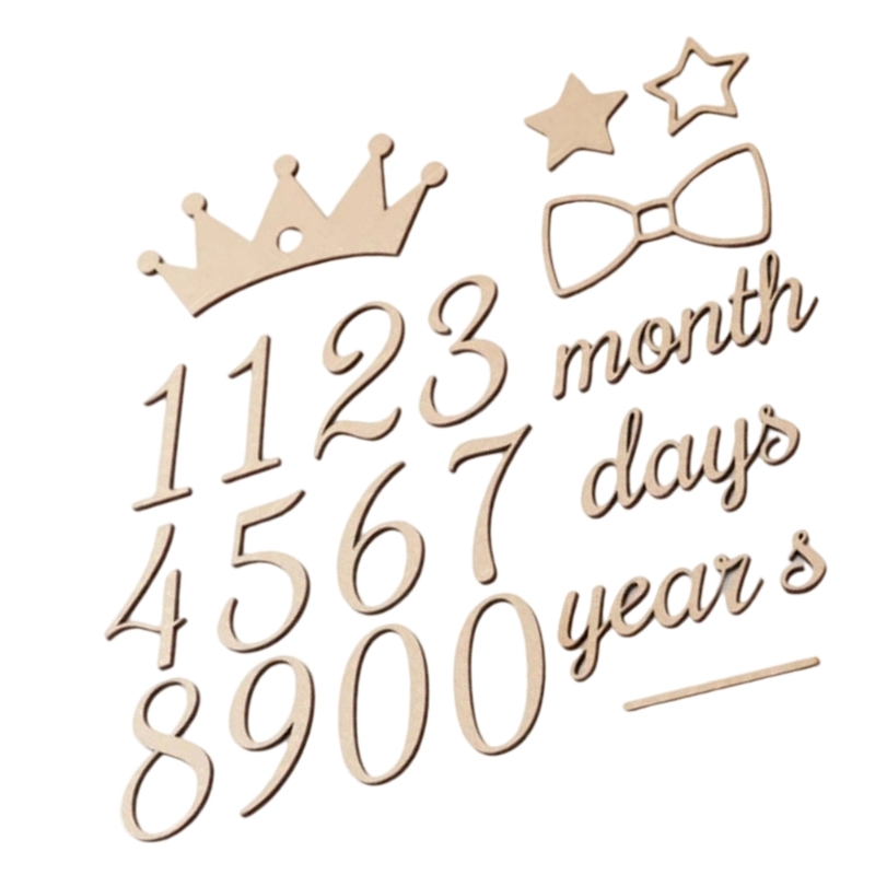 Wooden Milestones Number and W - Baby Nursery Keepsake review and price