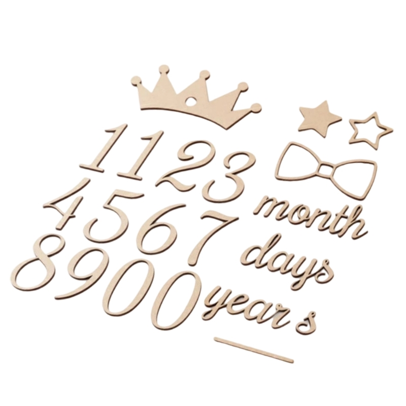 Wooden Milestones Number and W - Baby Nursery Keepsake review and price