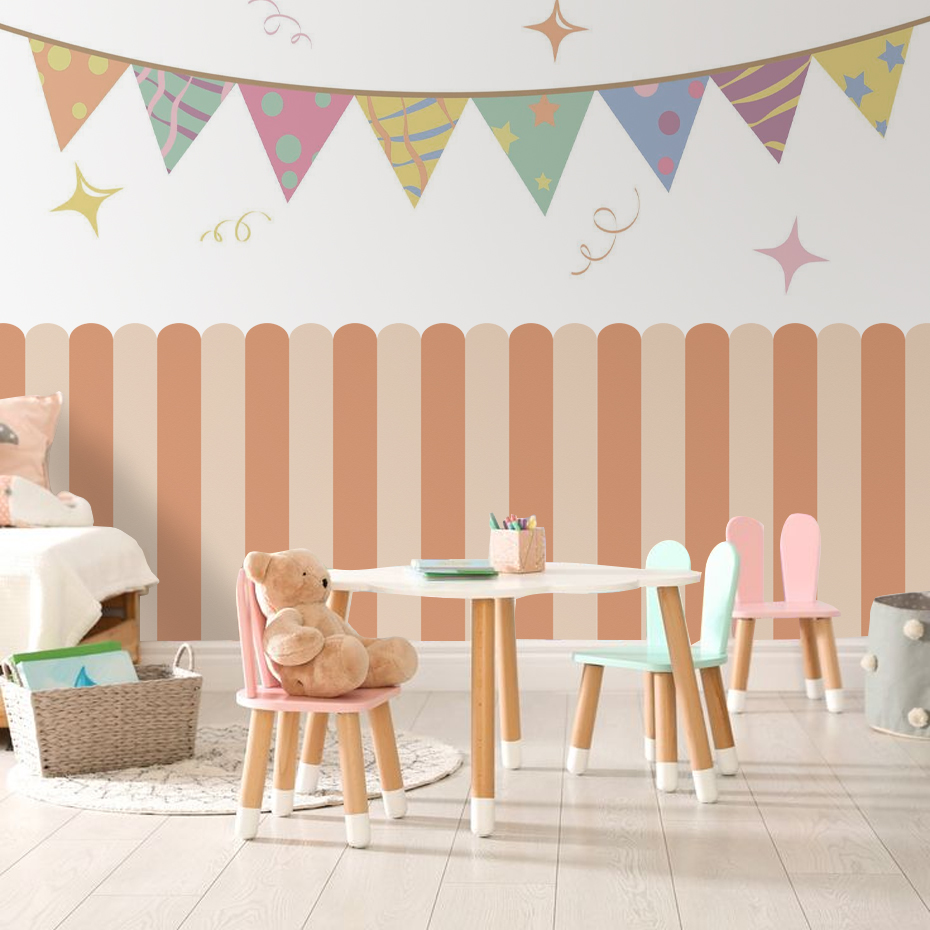 Multicolor Vertical Striped Ar - Baby Nursery Wall Decals review and price